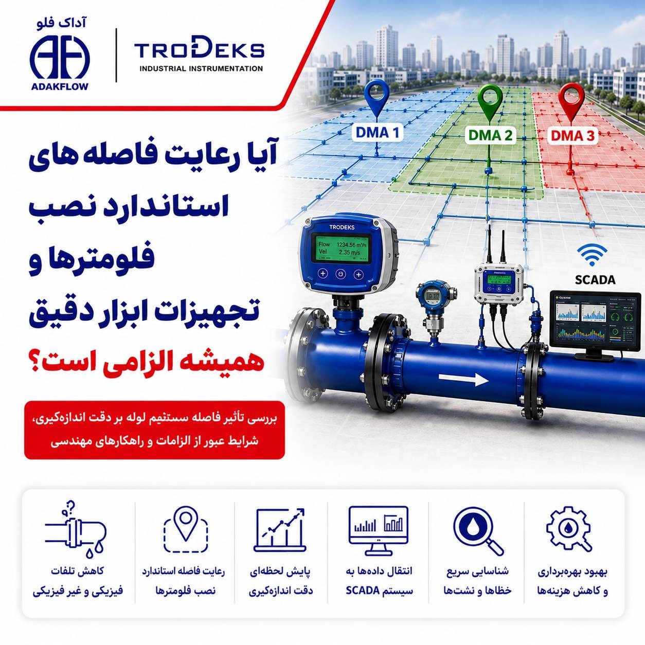 آیا رعایت فاصله‌های استاندارد نصب فلومترها و تجهیزات ابزار دقیق همیشه الزامی است؟